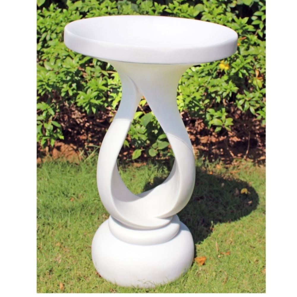 White Marble Bird Bath