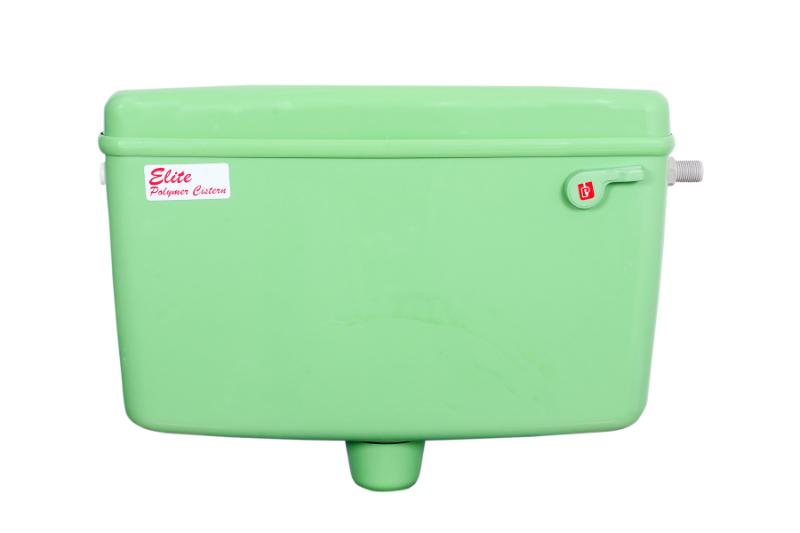 Toilet flush tank pastel Green