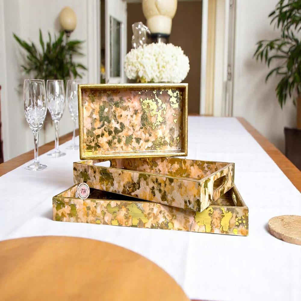 Mdf Digital Printed Enamel Tray - Color: Multicolor
