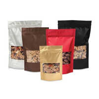 Transparent Standup Zipper Pouch - Coating Type: Colour Coated