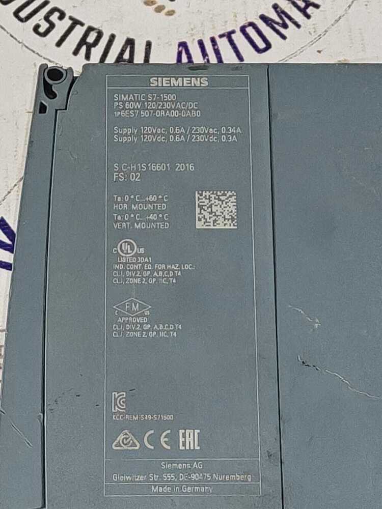 SIEMENS 6ES7 507-0RA00-0AB0