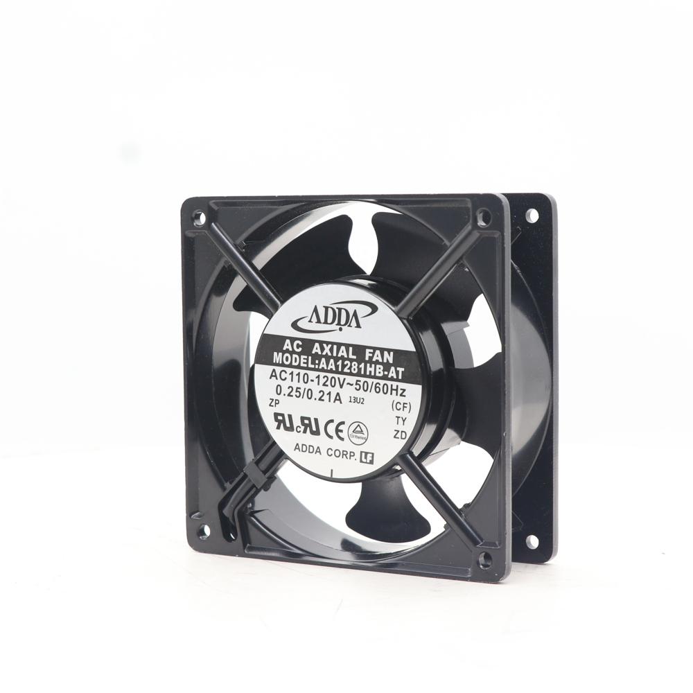 ADDA AA1281HB-AT 115V AC 94.5CFM 42.2dB 120X120X38.5mm 12038 12cm Ball Bearing Wire Leads Cabinet Axial Flow Cabinet Cooling Fan