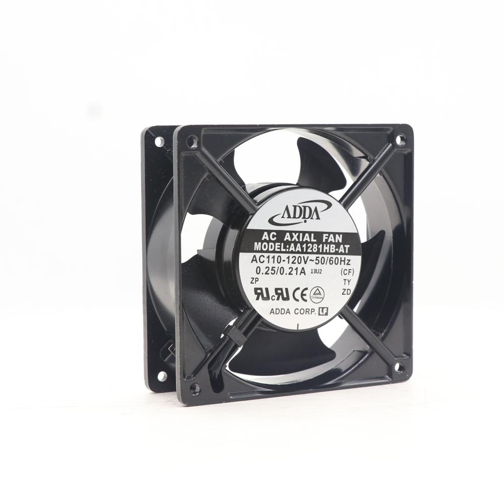 ADDA AA1281HB-AT 115V AC 94.5CFM 42.2dB 120X120X38.5mm 12038 12cm Ball Bearing Wire Leads Cabinet Axial Flow Cabinet Cooling Fan