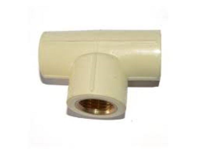 Tee Brass Insert - Cpvc Material, Reducing Tee Shape | Ansi Compliance, Hot Rolled Technique, High Working Pressure, Warranty Included