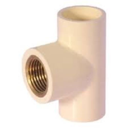 Tee Brass Insert - Cpvc Material, Reducing Tee Shape | Ansi Compliance, Hot Rolled Technique, High Working Pressure, Warranty Included