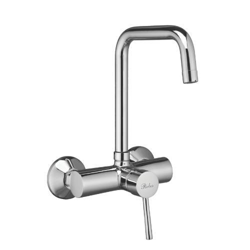 Single Lever Sink Mixer Wall Mounted With Swivel Extended Spout