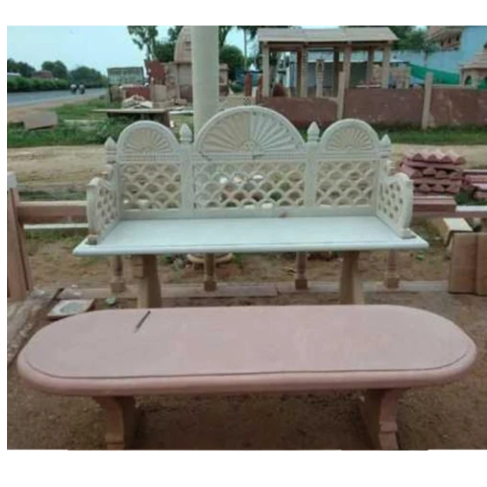 Antique Stone Garden Bench