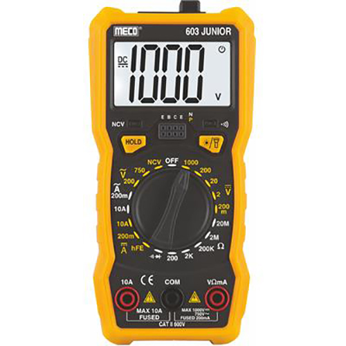 603 Junior 2000 Count Professional Digital Multimeter With Holster+ Magnet - Accuracy: A 2 %