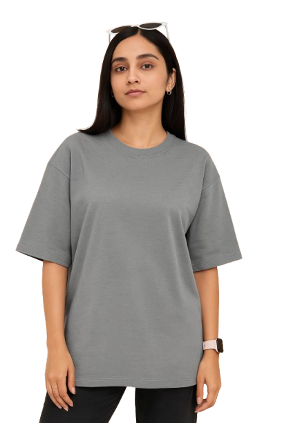 Grey Cotton T Shirt - Design: Premium