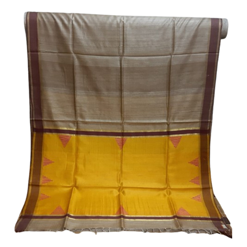 Ladies Desi Tassar Saree - Color: Multicolor