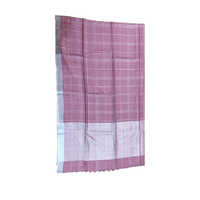 Ladies Check Print Linen Saree