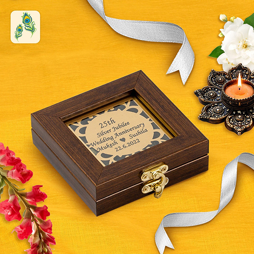 Anniversary Special Silver Coin Gift Box - Color: Brown