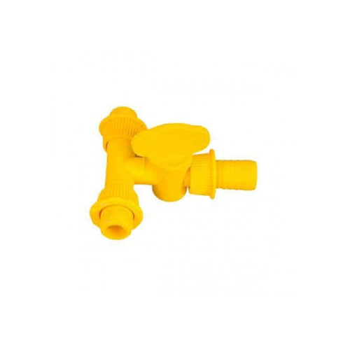 Tee Connector With Valve / 16 mm Lock