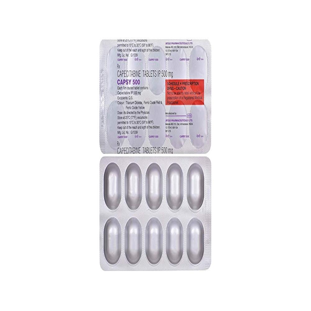 Capsy-500 Capecitabine 500mg Tablet