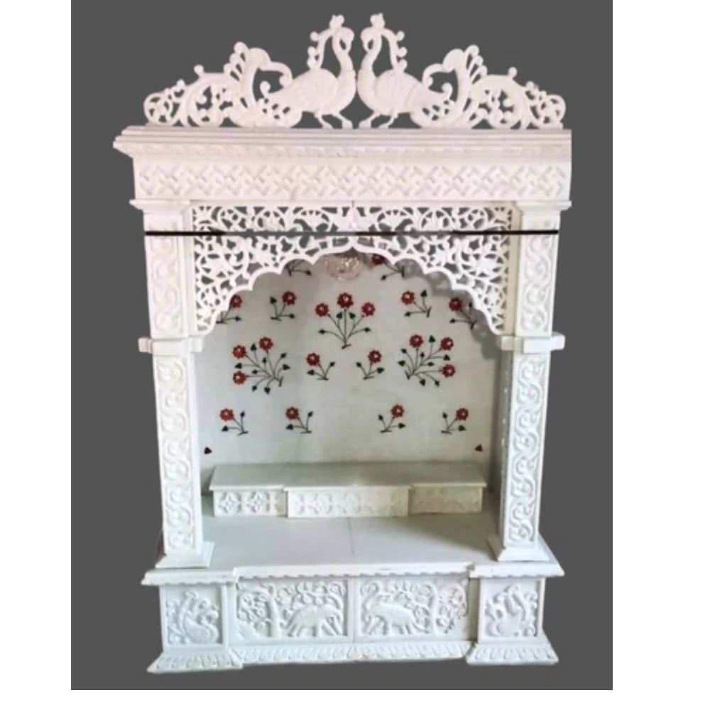 Inlay White Marble Temple - Hardness: High