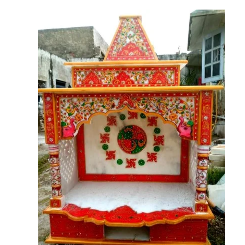 Beautiful painted Makrana Marble Mandir