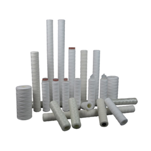 Yarn Wound Filter Cartridges - Polypropylene, Various Sizes, White Color, -20 to +80C Operating Temperature, 100% Filtration Efficiency, Corrosion Resistant
