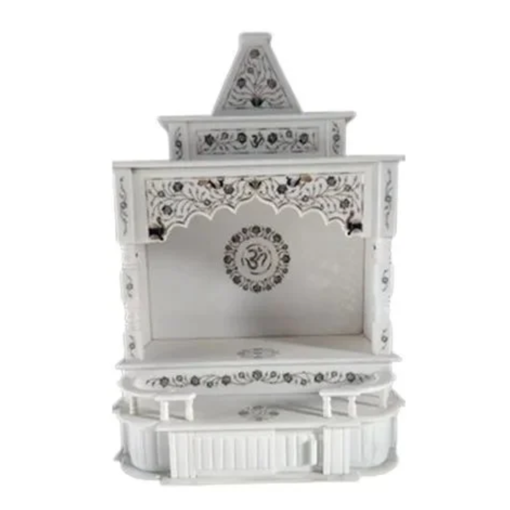 Makrana white marble inlay temple