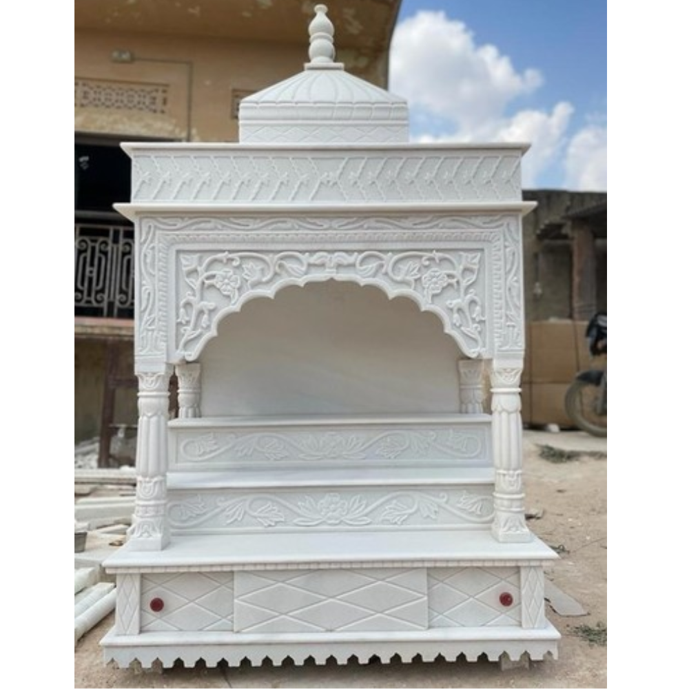 Marble Carved Pooja Temple