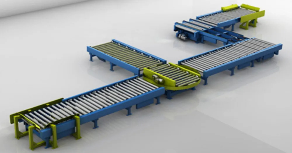 Pallet Dispenser Transfer Conveyors And Turn Units