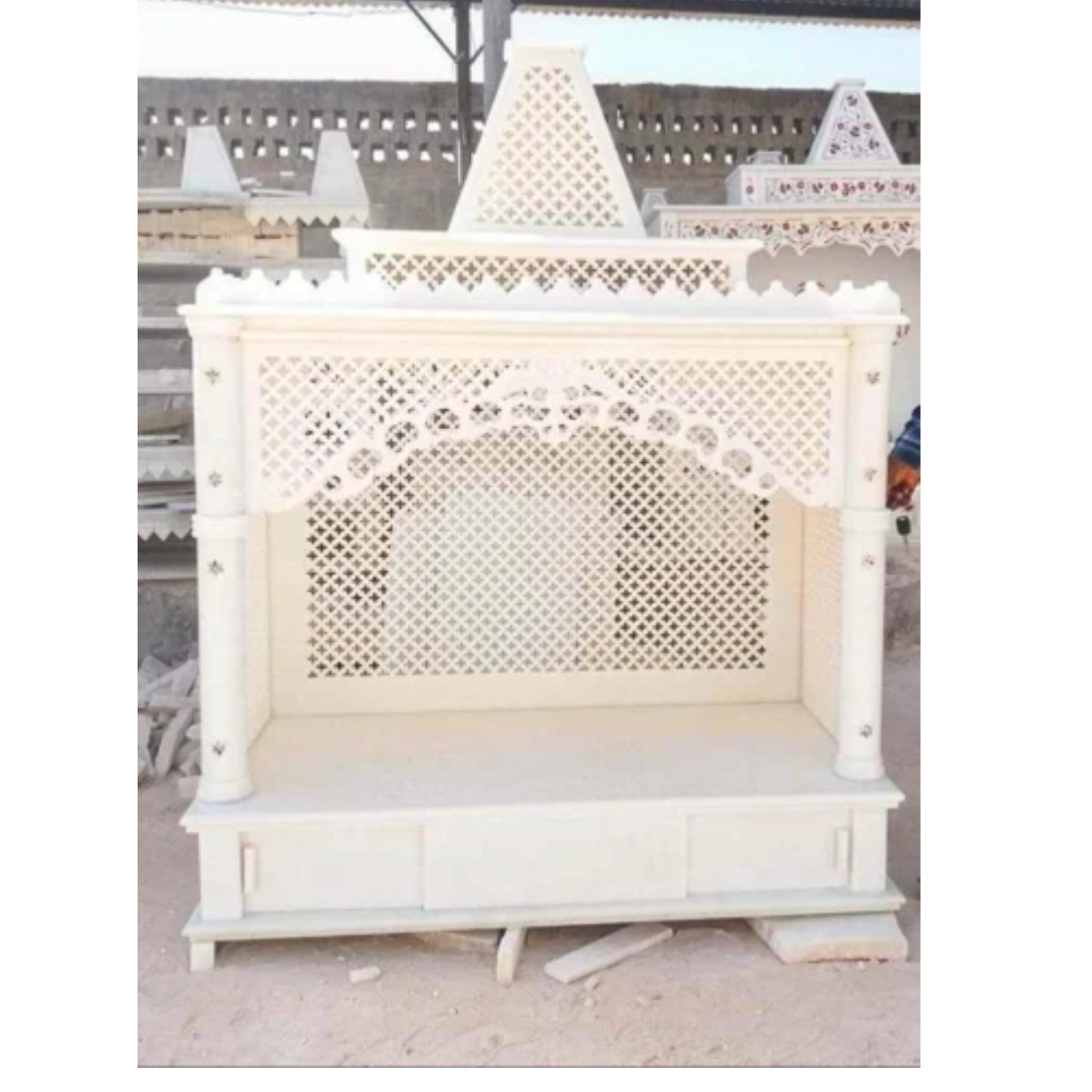 White Makrana Marble Jali mandir