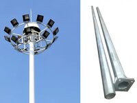 High Mast Galvanized Poles 9 Mtr