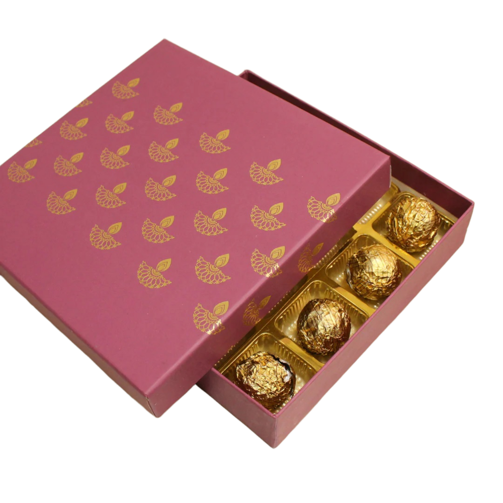 Chocolate Gift Box - High-Quality Cardboard Custom Size Elegant Matte Lamination Finish Versatile Rectangular Shape UV Offset Printing Options