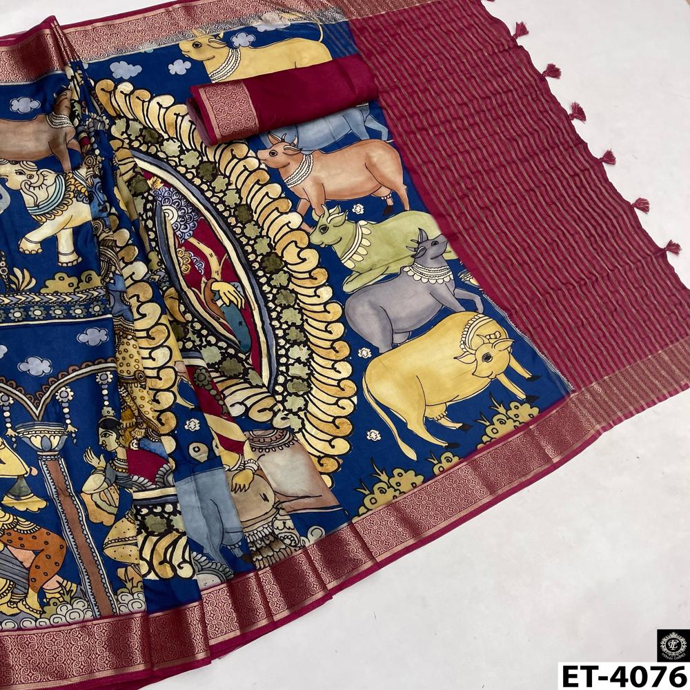MAROON PICHWAI SAREE