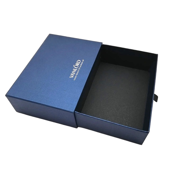 Premium Slide Rigid Packaging Box - Color: Blue
