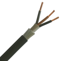 Power Control Cable - Solid Copper Conductors, Xlpe Insulation, Black Pvc Outer Layer, 440 Volt | Overload Protection, Industrial Use