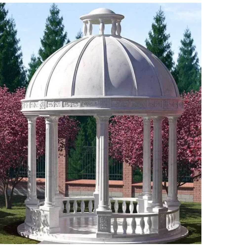 marble white stylish gazebo