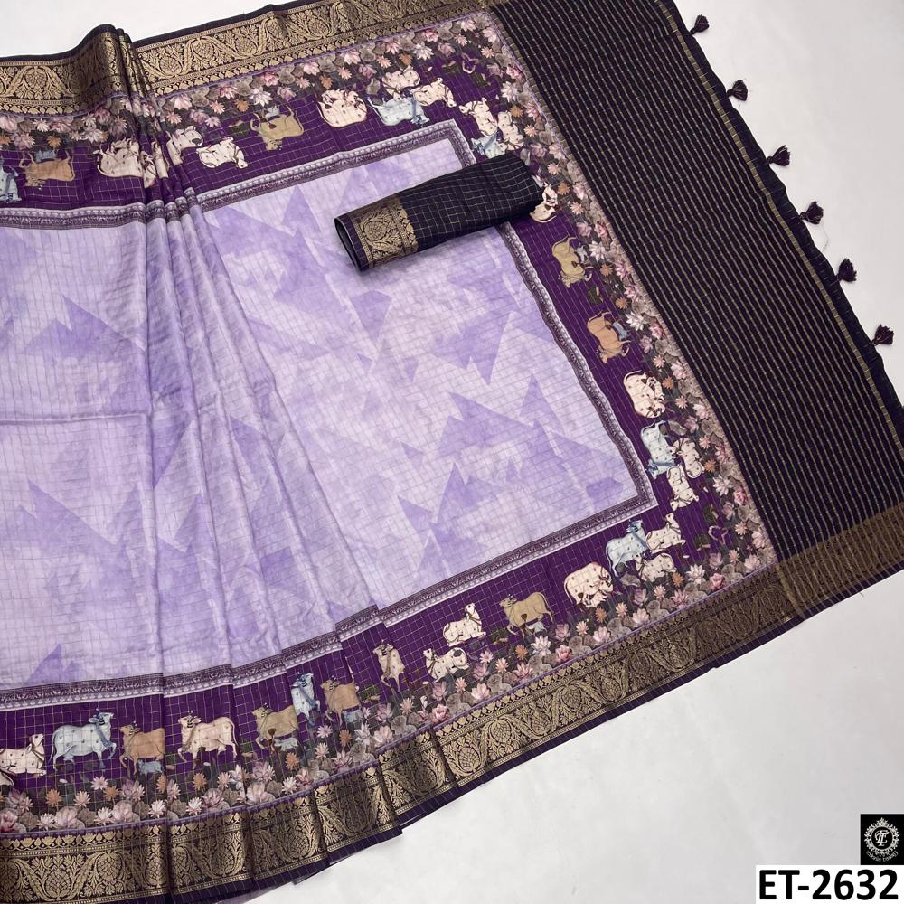 DIGITAL PRINTED BORDER SAREE
