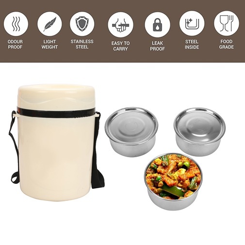 Stainless Steel insulated 3 tier Lunch Box