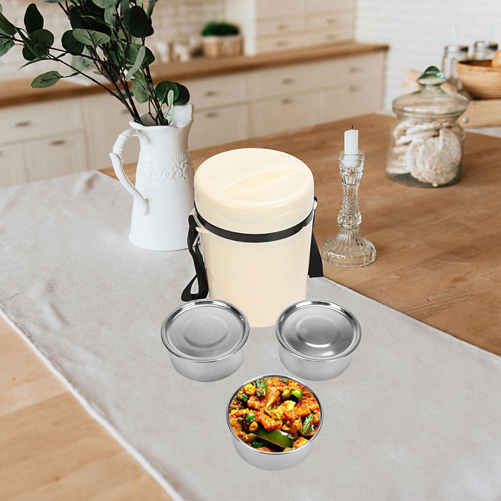 Stainless Steel insulated 3 tier Lunch Box