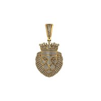 14KT Gold Hanuman Face Pendant with 4.50 Ct Lab-Grown Diamonds