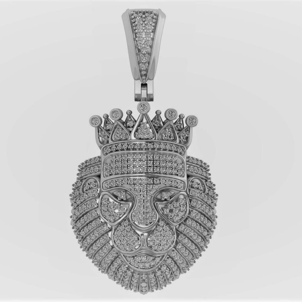 14KT Gold Hanuman Face Pendant with 4.50 Ct Lab-Grown Diamonds