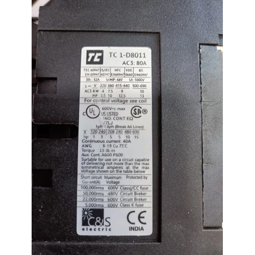 Tc Contactor Tc1d8011