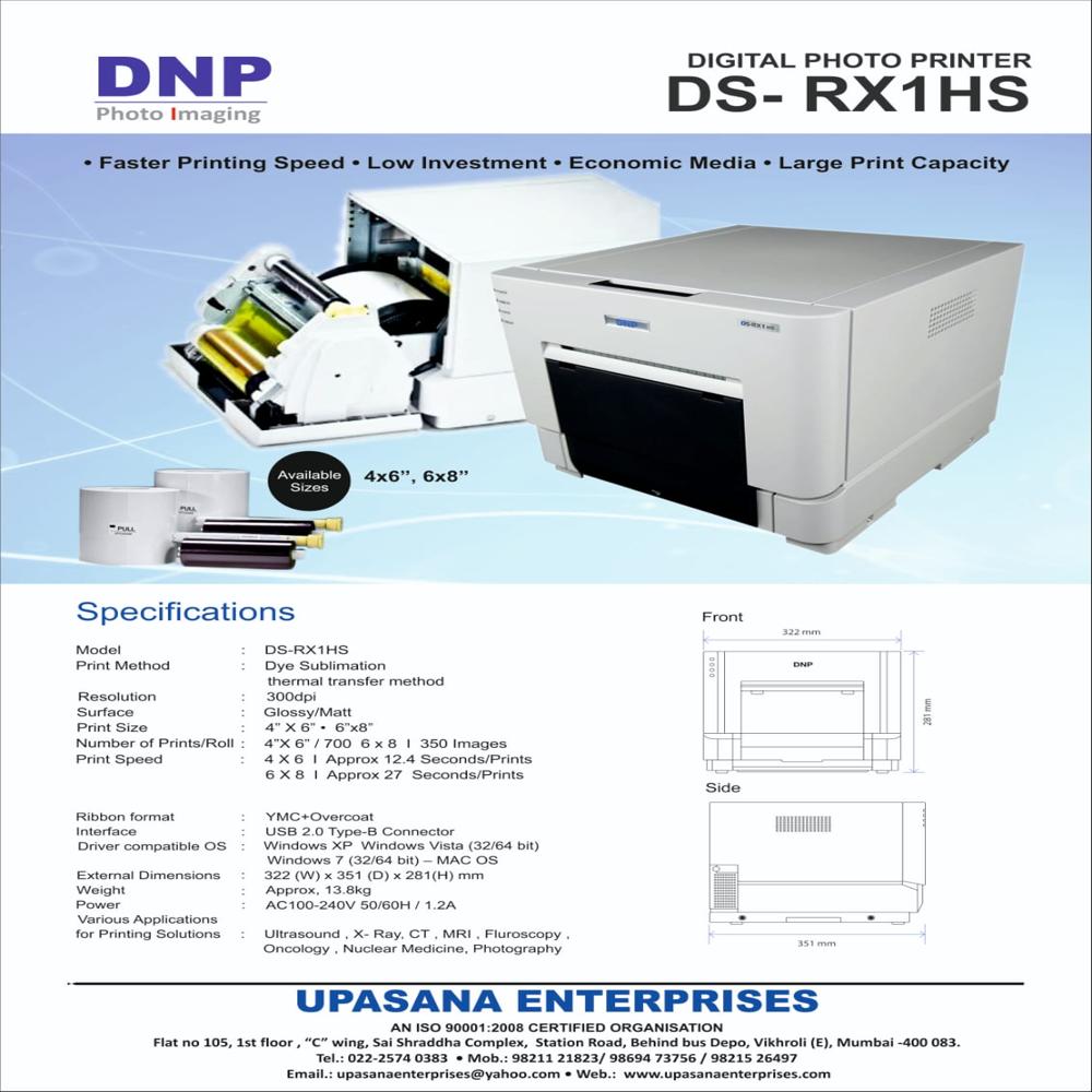 DNP Colour Printer DS HS RX 1
