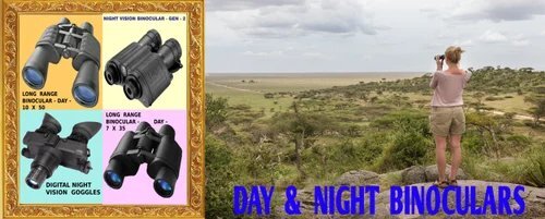 Day & Night Vision Binoculars - Color: Black