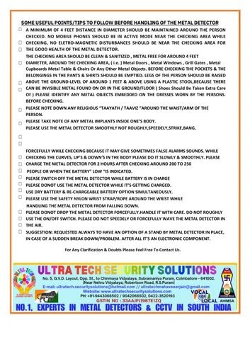 Security Metal Detector - Super Scanner - Color: Black