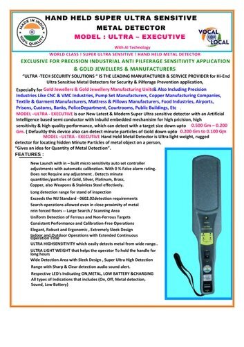 Metal Detector Executive