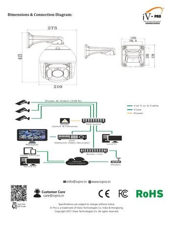 Iv-at-ptz-20x-ip5-poe 5 Megapixel Ptz Speed Dome Camera