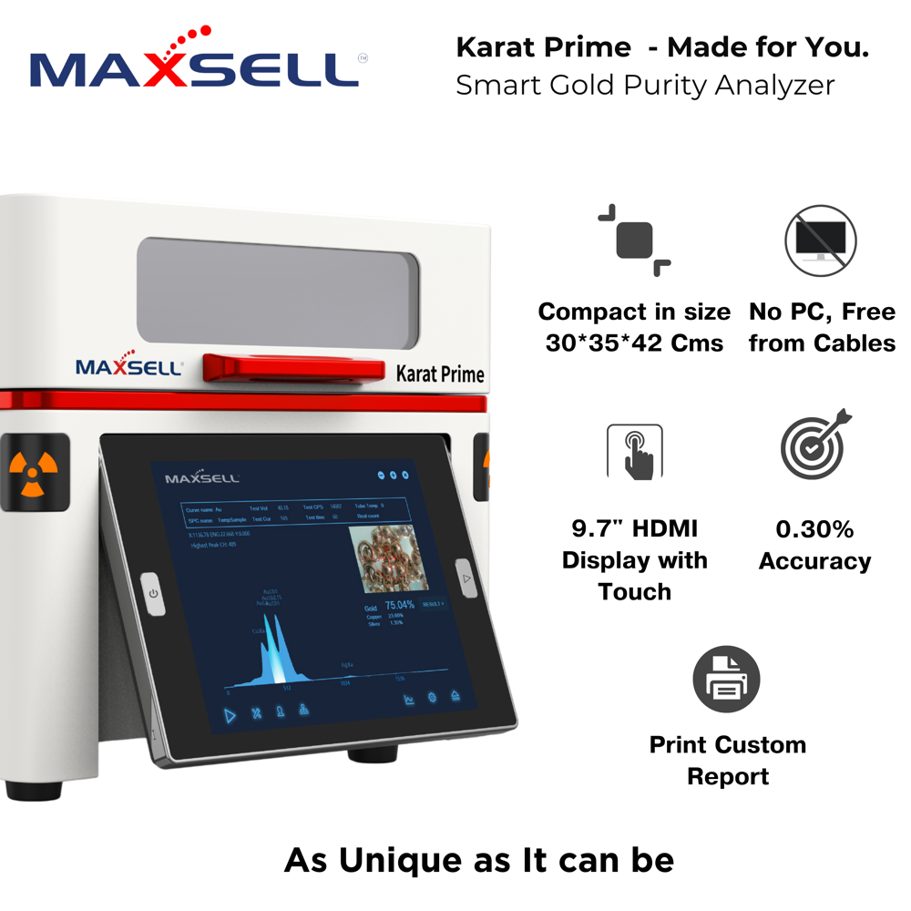 Karat Prime - Compact All-in-One Gold Testing Machine | Maxsell XRF Gold Purity Tester | Budget Model