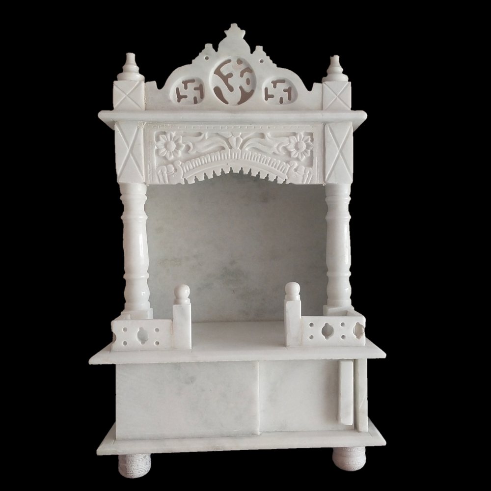 White marble pooja mandir