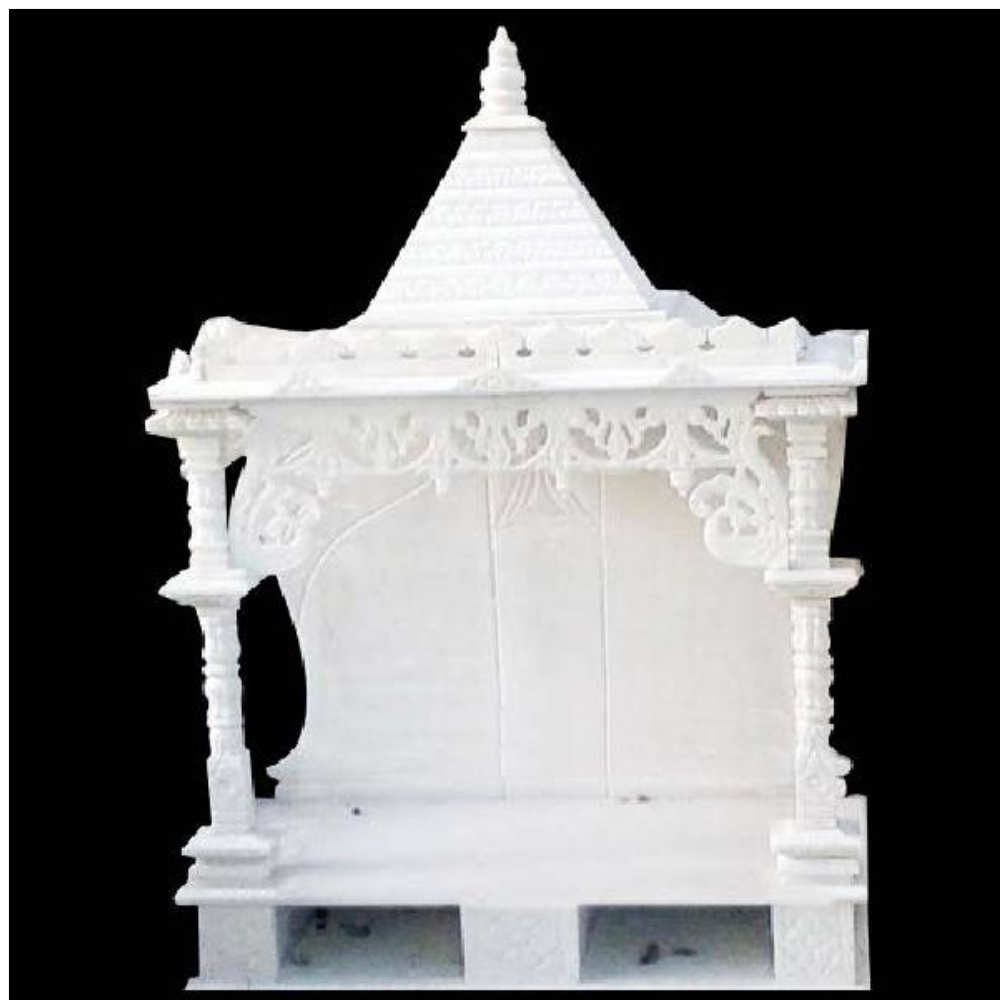 White marble pooja mandir