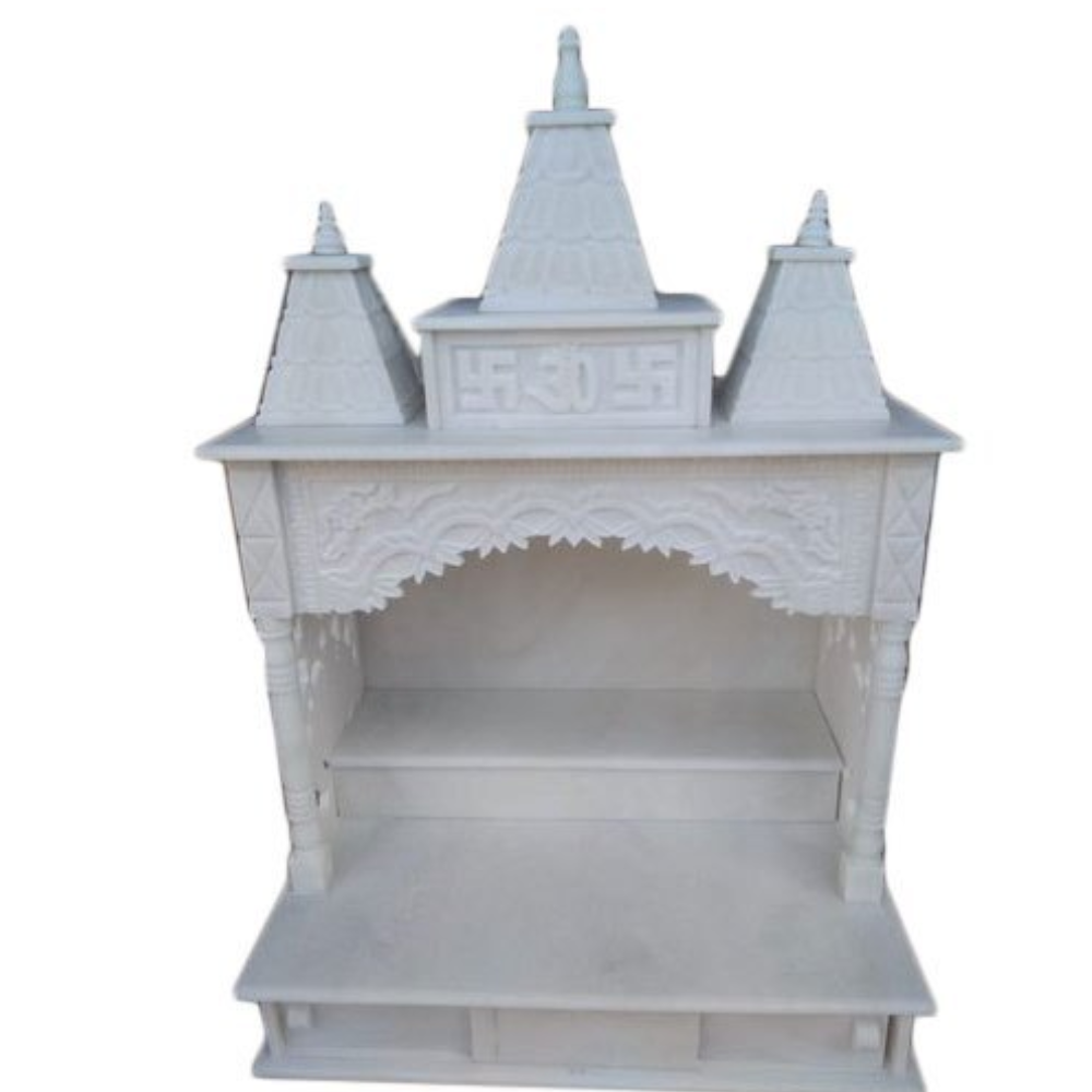 White marble pooja mandir