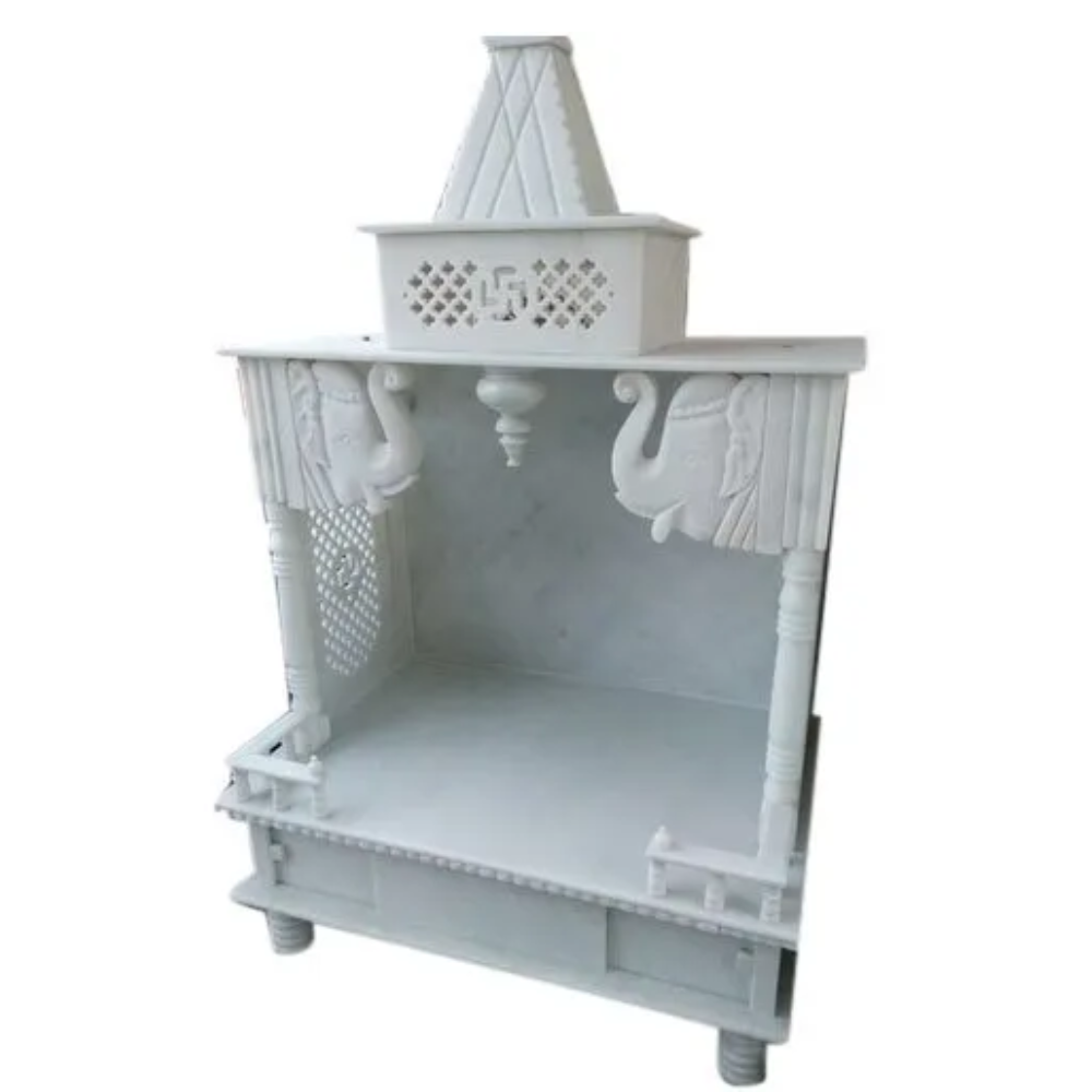 White marble pooja mandir