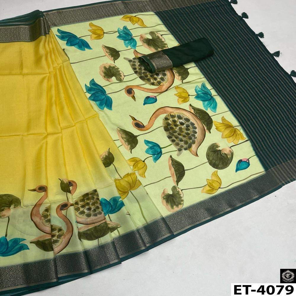  SWAN  PRINT SAREE