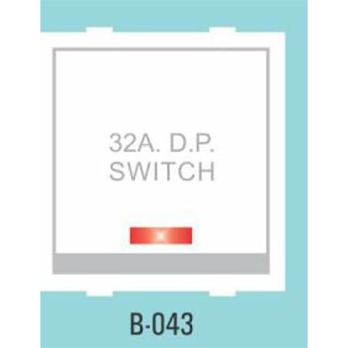Modular Switch | 32amp Dp Switch B-043 - Color: White
