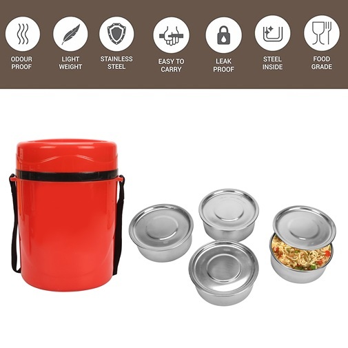 Stainless steel Insulated 4Tier Lunch Box , 300 mL